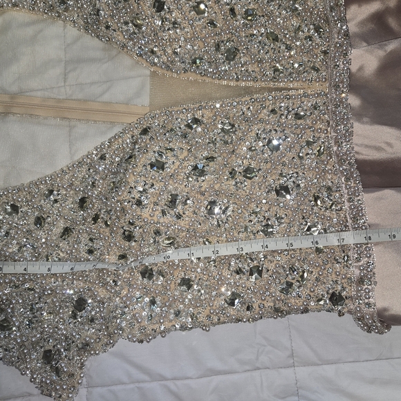 Amelia Couture Elegant Rose Gold Dress Size 16 - Picture 9 of 12